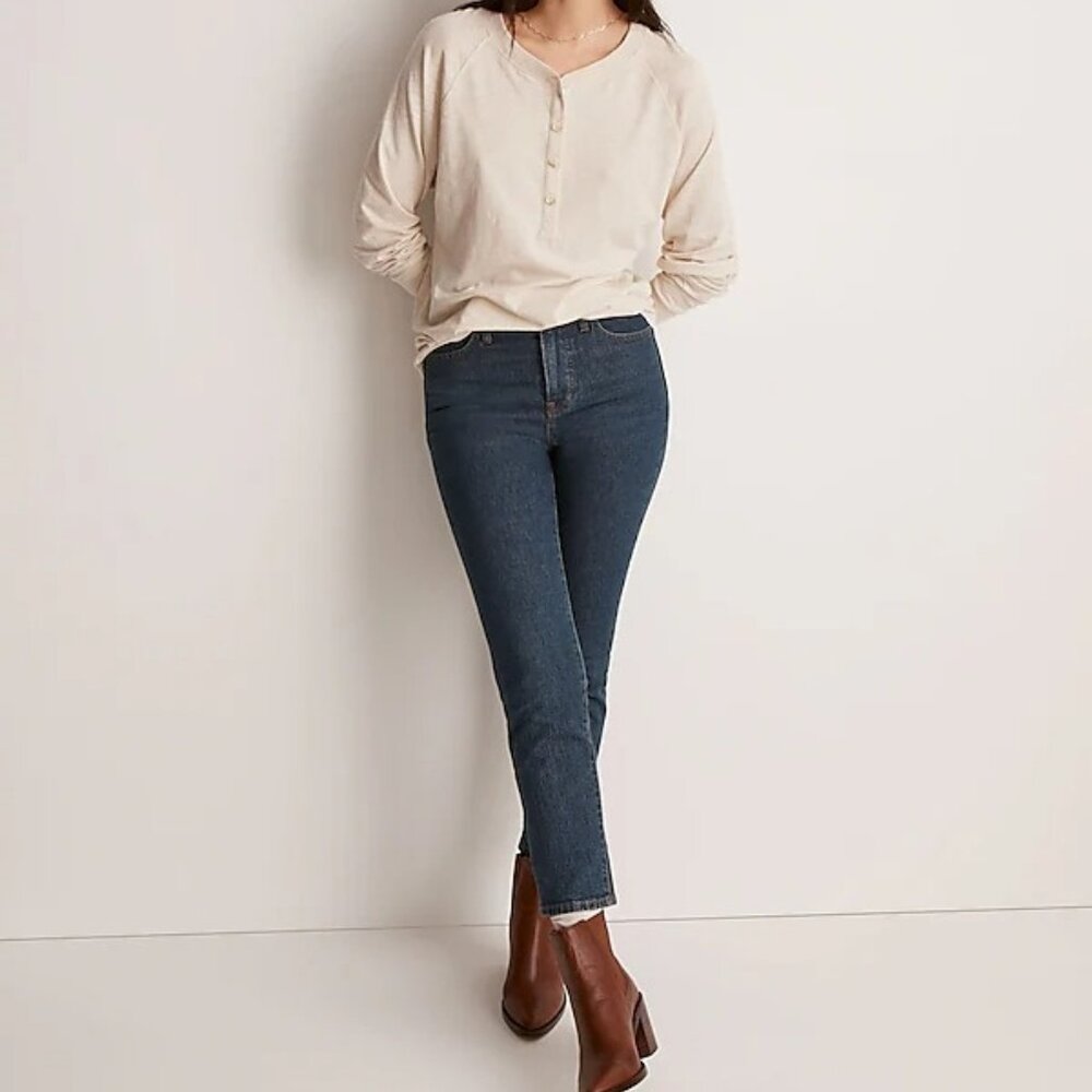 Madewell Sz 27 Perfect Vintage Jean Haight Wash Blue Stretch Denim High Rise